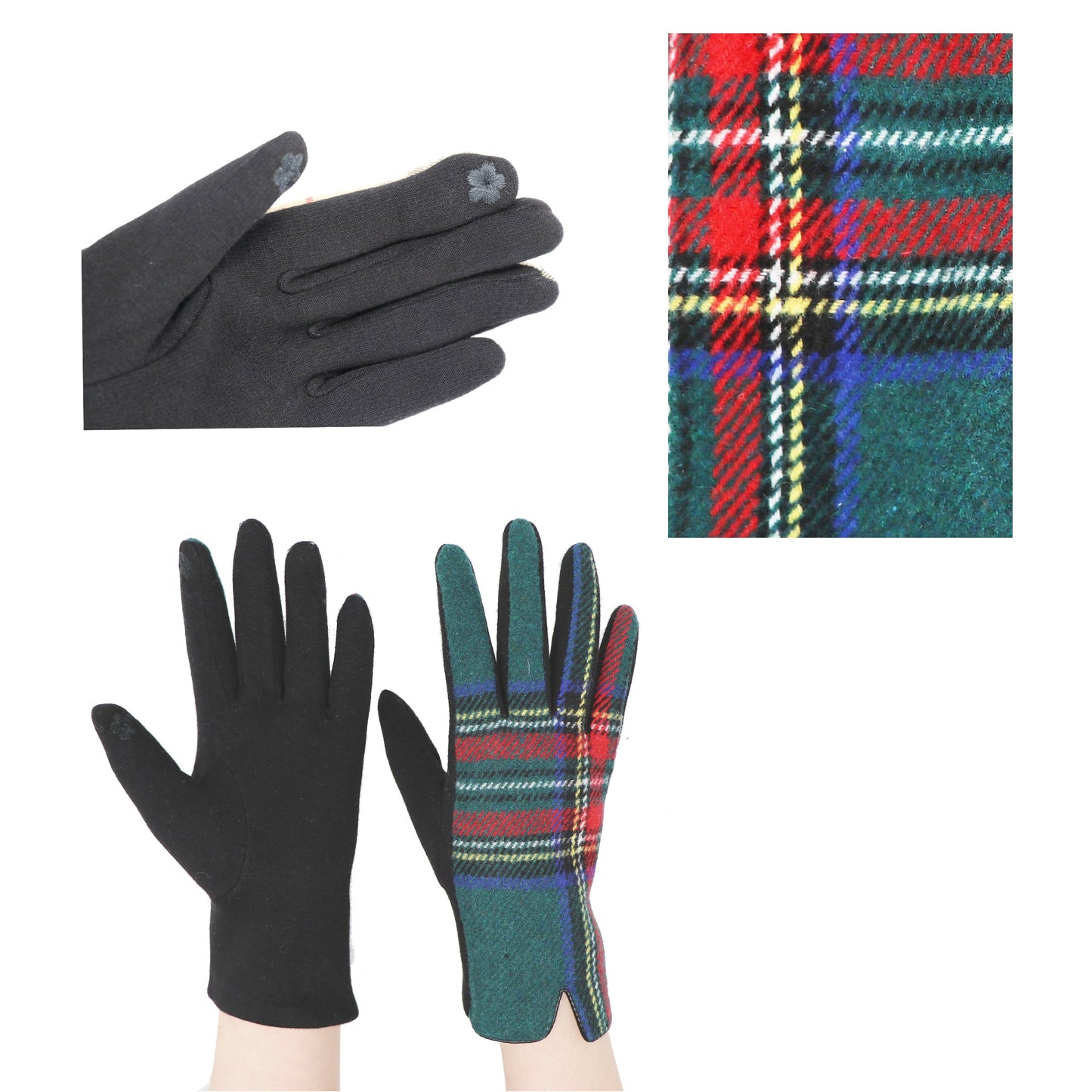 Traditional Tartan Gloves Touch Screen
