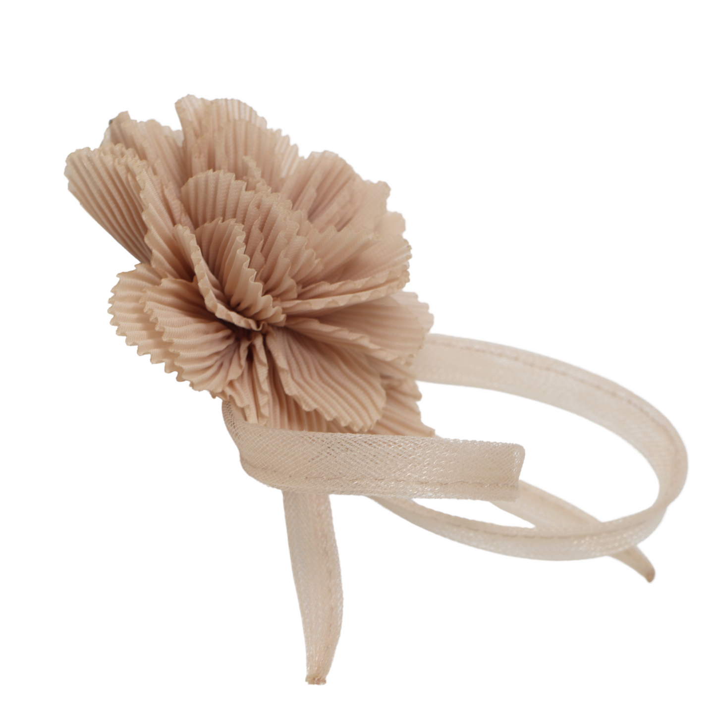 Nude fascinator With Hairclip