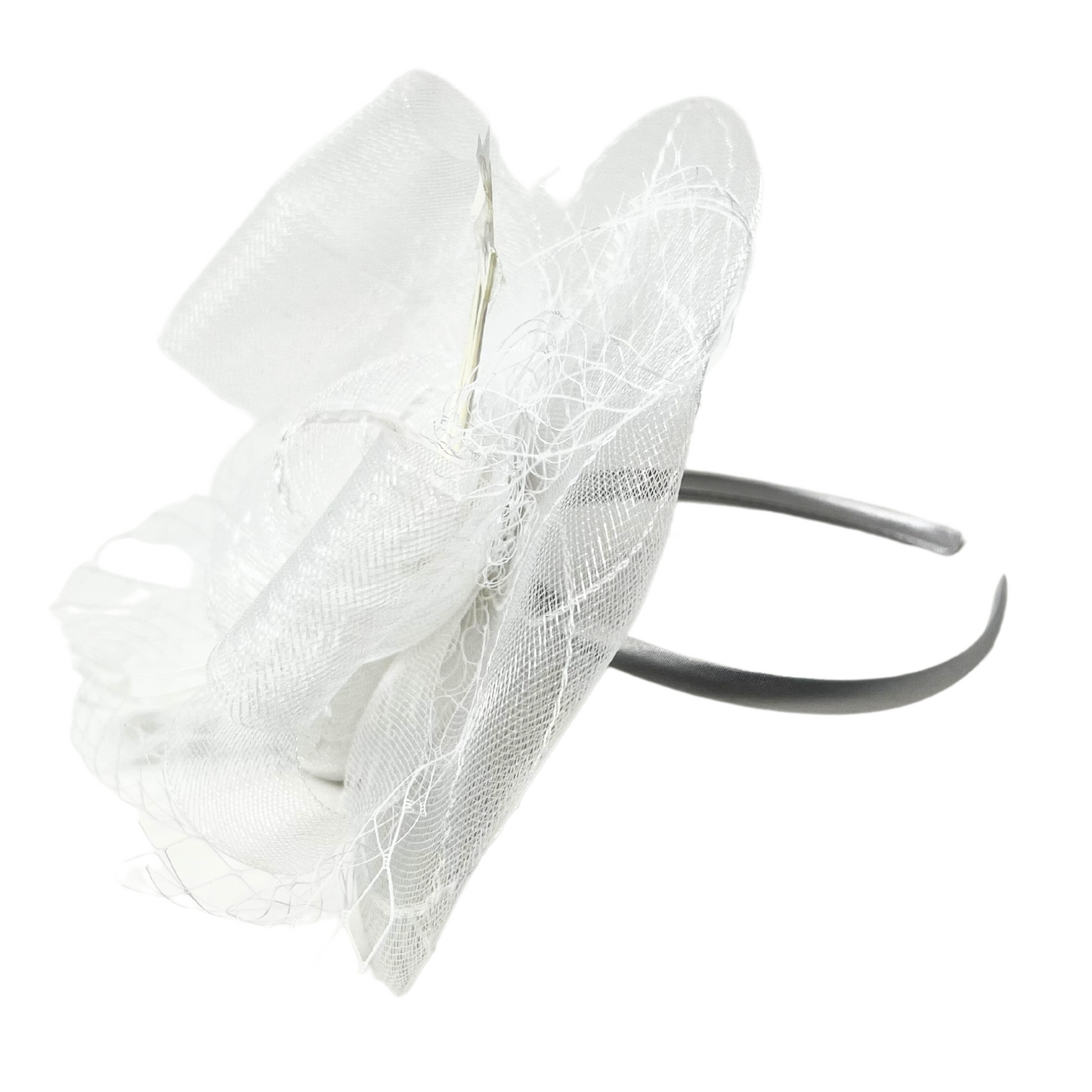 Fascinator Netted Disk With Hairband and Hair Clip