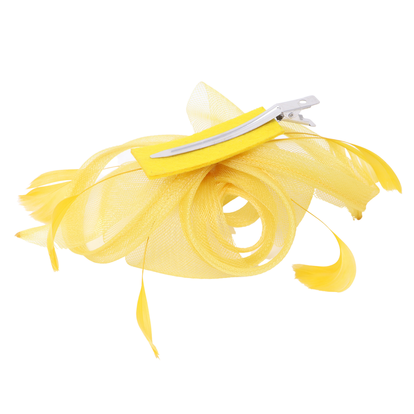 Yellow Fascinator With Clip