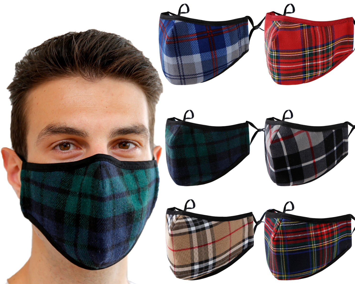 Traditional Breathable Tartan Face Mask